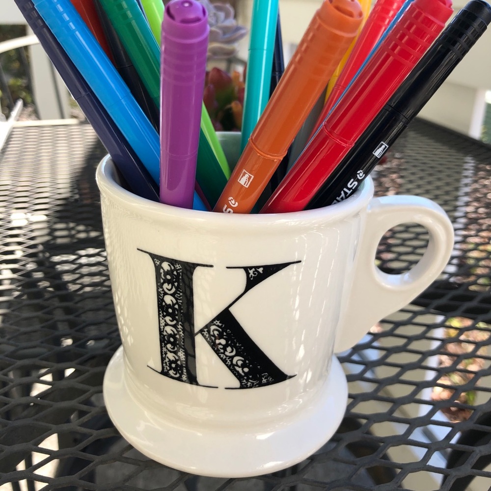 Anthropologie K Monogram Mug